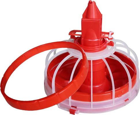 Broiler Poultry Pan Feeding System Round Feed Pans For Chickens