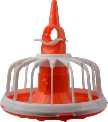 Red Broiler Feed Pan Chicken Feeders And Drinkers Stainless Steel