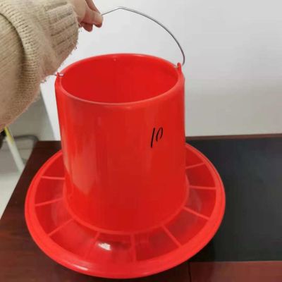 10KG Plastic Hanging Feeder Chicken Feeding Line Parts Red