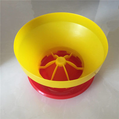 Multifunctional Chicken Turkey Feeder Yellow Plastic With Anti Waste Ring Poultry Automatic Feeders For Wholesales